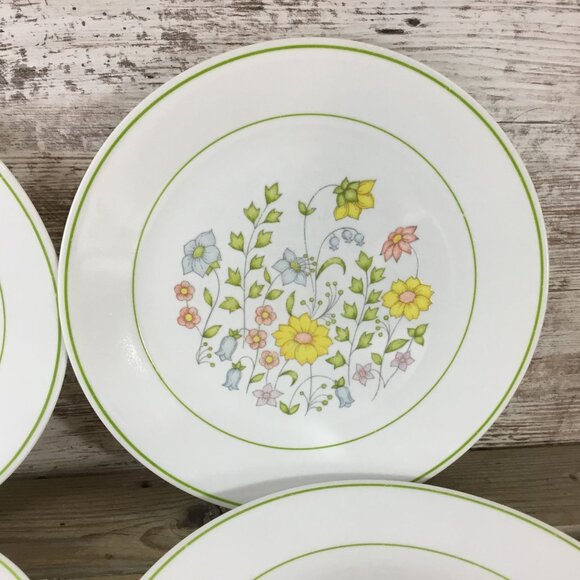 Corelle Spring Meadow Dinner Plates Set Of 4 10 1/4" Floral Pattern Durable Ever - Picture 3 of 9